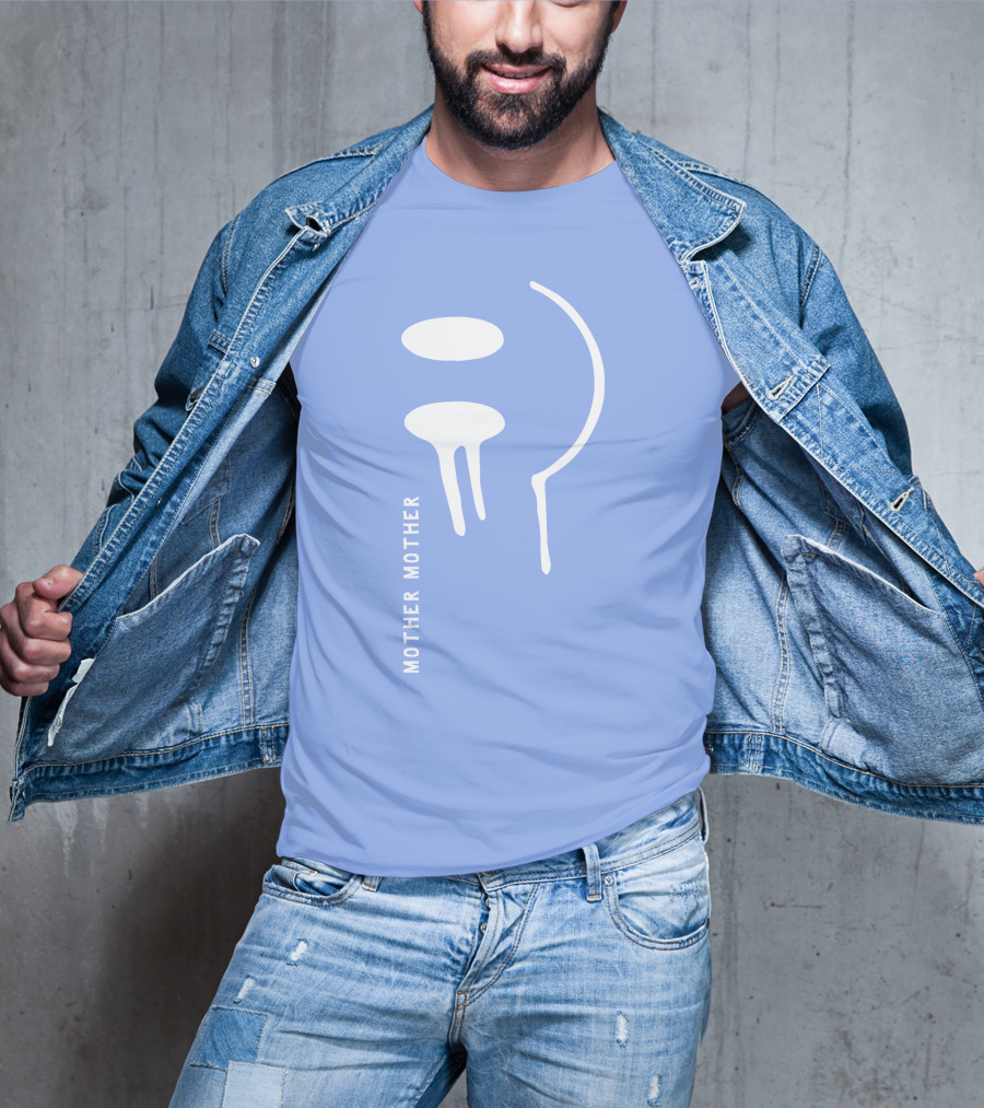 Mother Mother Merch Smiley Dripping Face Blue T-Shirt