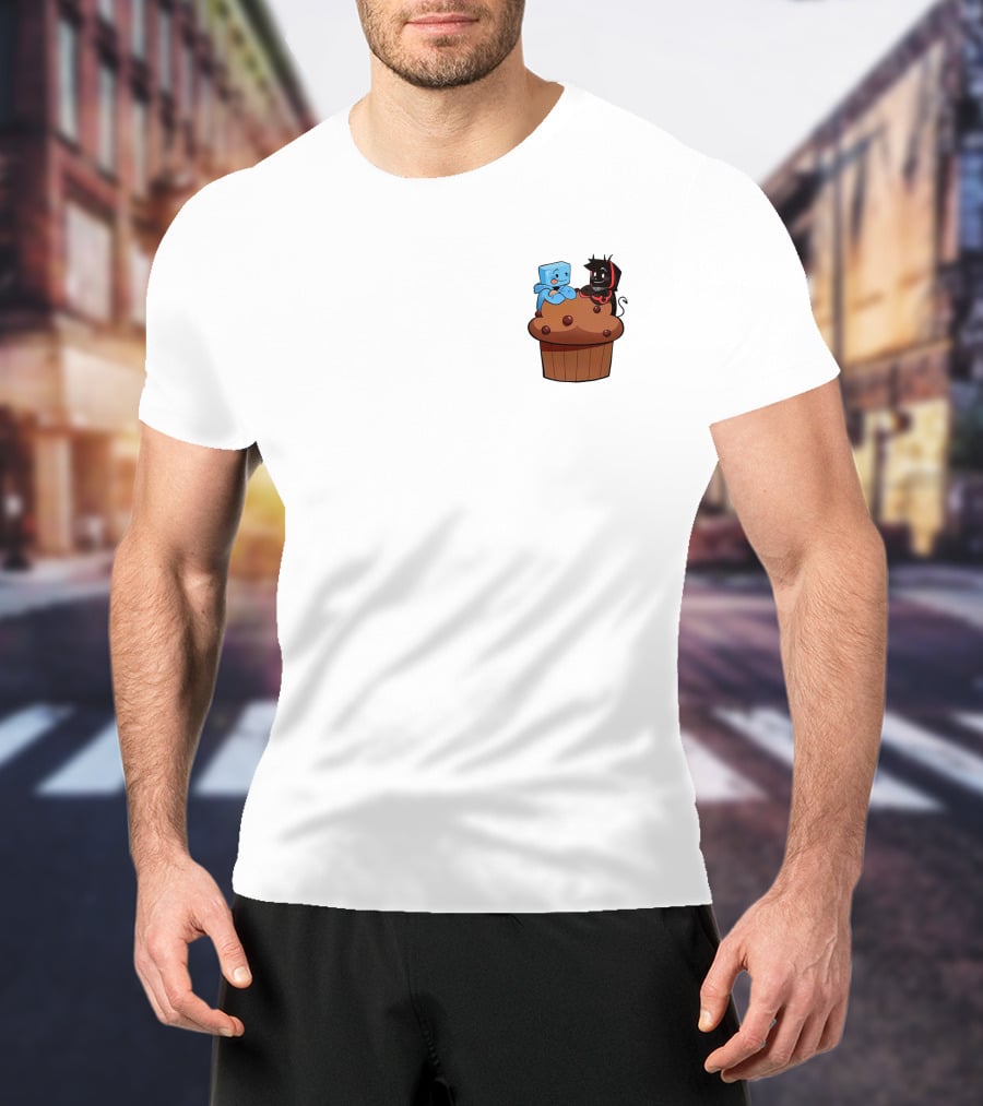Skeppy And BadBoyHalo Muffin Character Illustration Merch T-Shirt