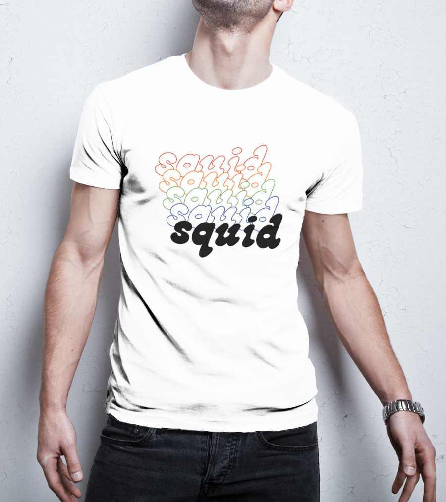 Squidbanduk Raissa Pardini Multicolor Squid Text T-Shirt