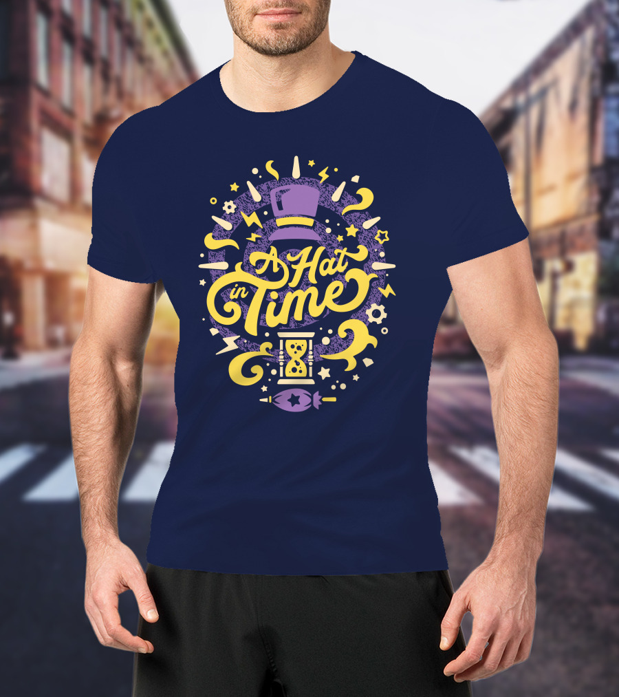A Hat In Time Fangamer Merch Purple And Yellow Design With Hat And Hourglass T-Shirt