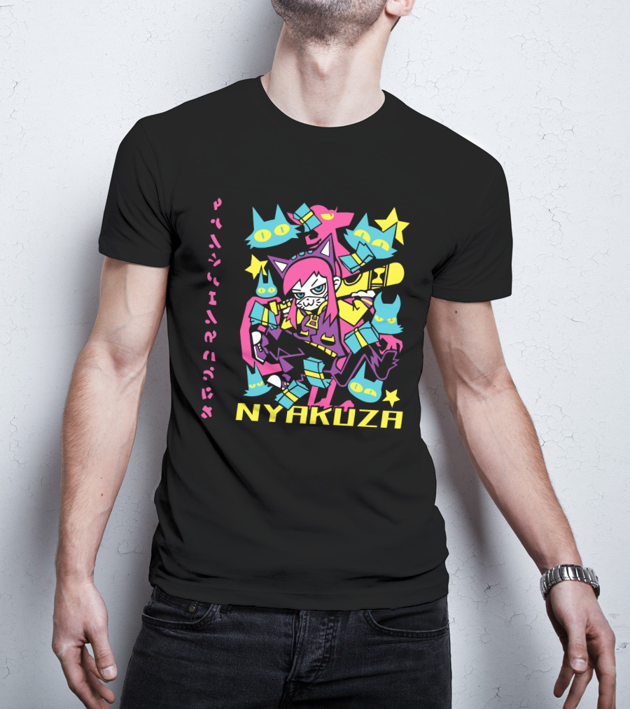 Fangamer Nyakuza Metro Cat Gang Neon Aesthetic T-Shirt