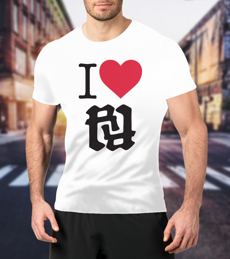 Kankan I Love RR Kanji Heart T-Shirt