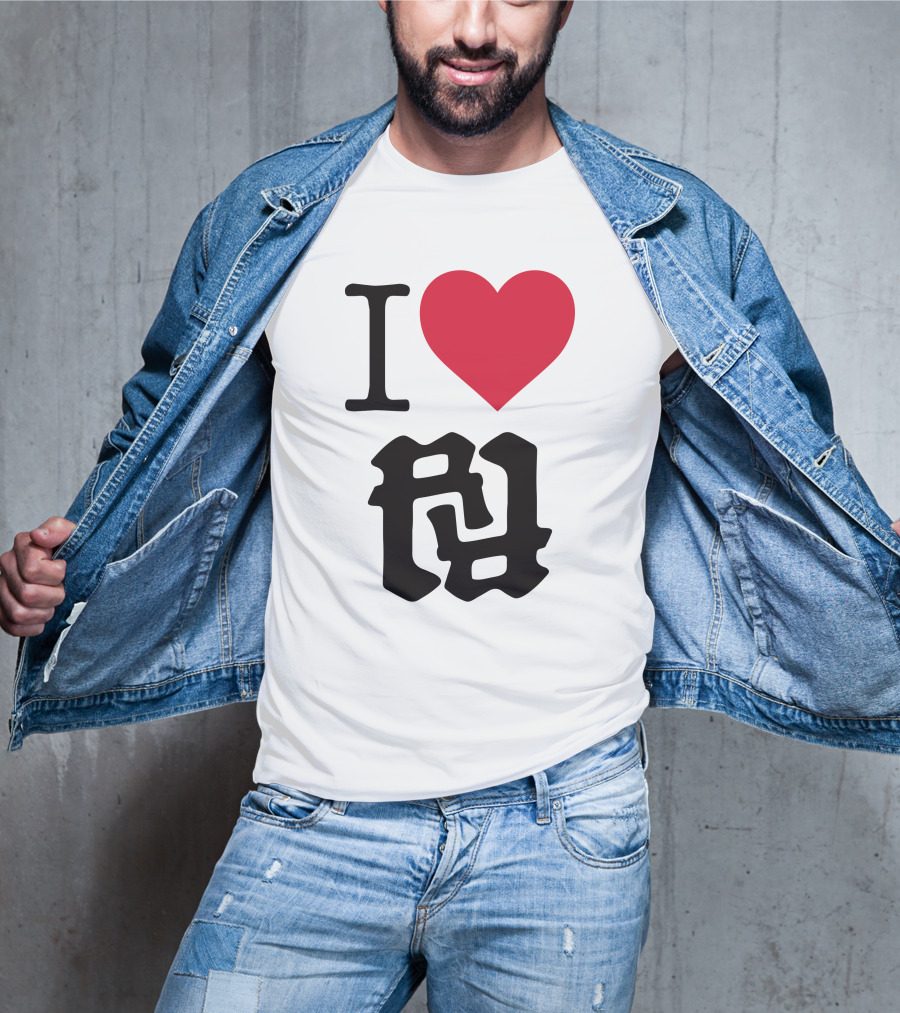 Kankan I Love RR Kanji Heart T-Shirt