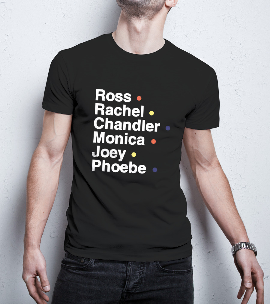 Ross Rachel Chandler Monica Joey Phoebe BR Football F.R.I.E.N.D.S T-Shirt