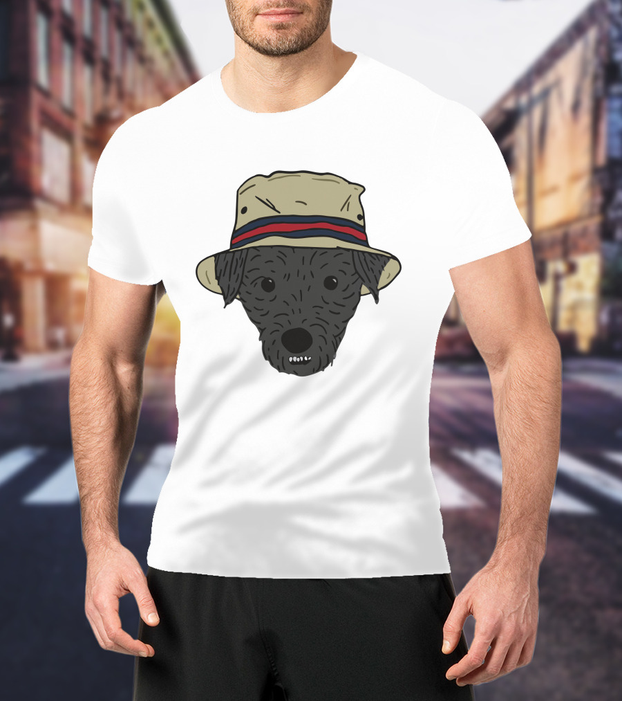 GoneFishingMerch Mortimer And Whitehouse Gone Fishing Dog In Bucket Hat T-Shirt
