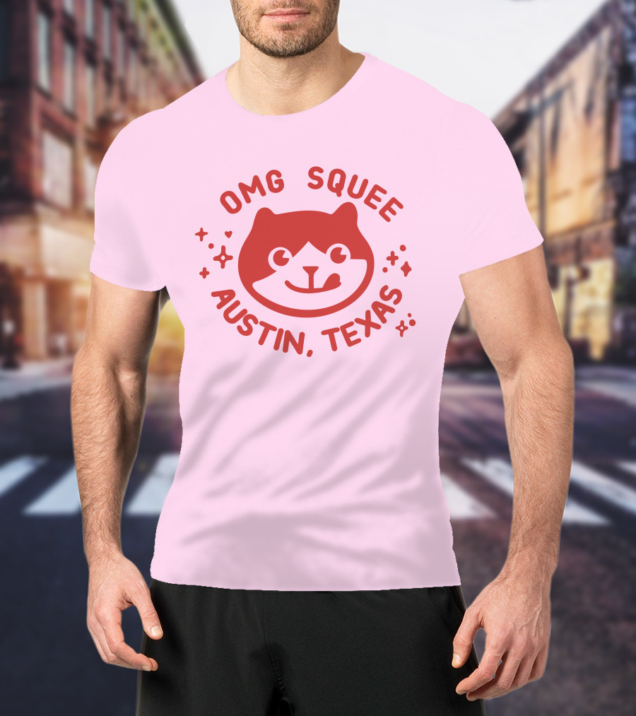 OMG Squee Austin Texas Cute Cat T-Shirt