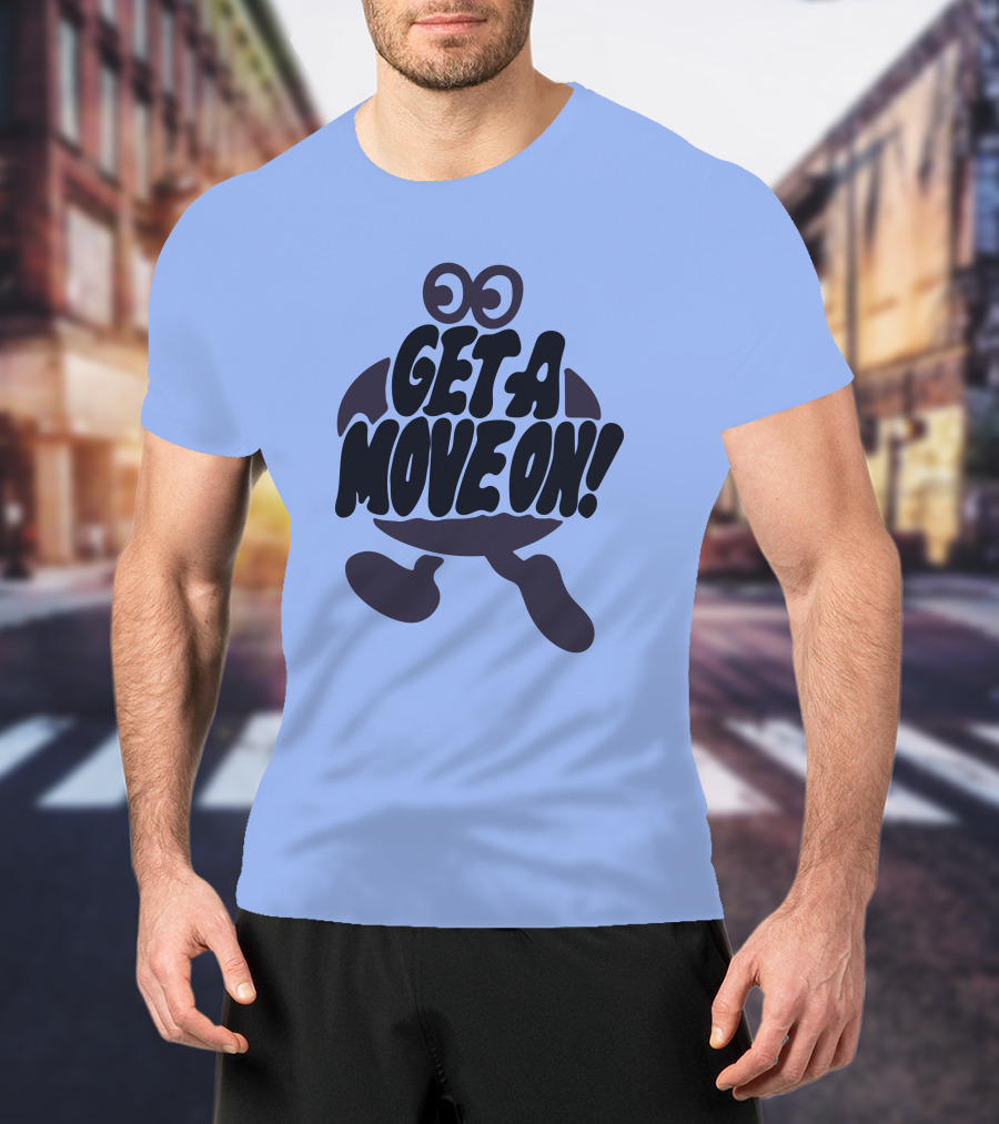 Jahdiary Get A Move On Playful Running Character T-Shirt