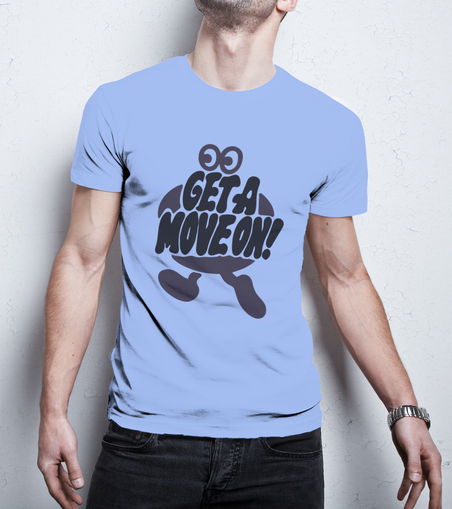 Jahdiary Get A Move On Playful Running Character T-Shirt