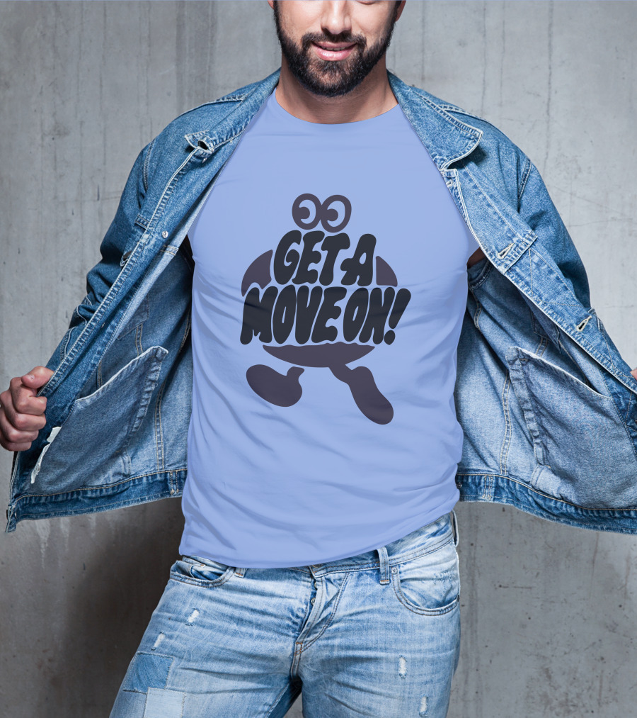 Jahdiary Get A Move On Playful Running Character T-Shirt