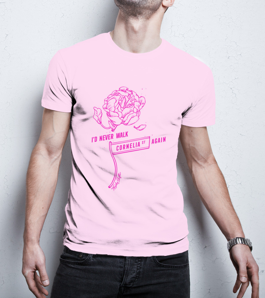 Taylor Swift Cornelia St I'd Never Walk Again Rose Drawing T-Shirt