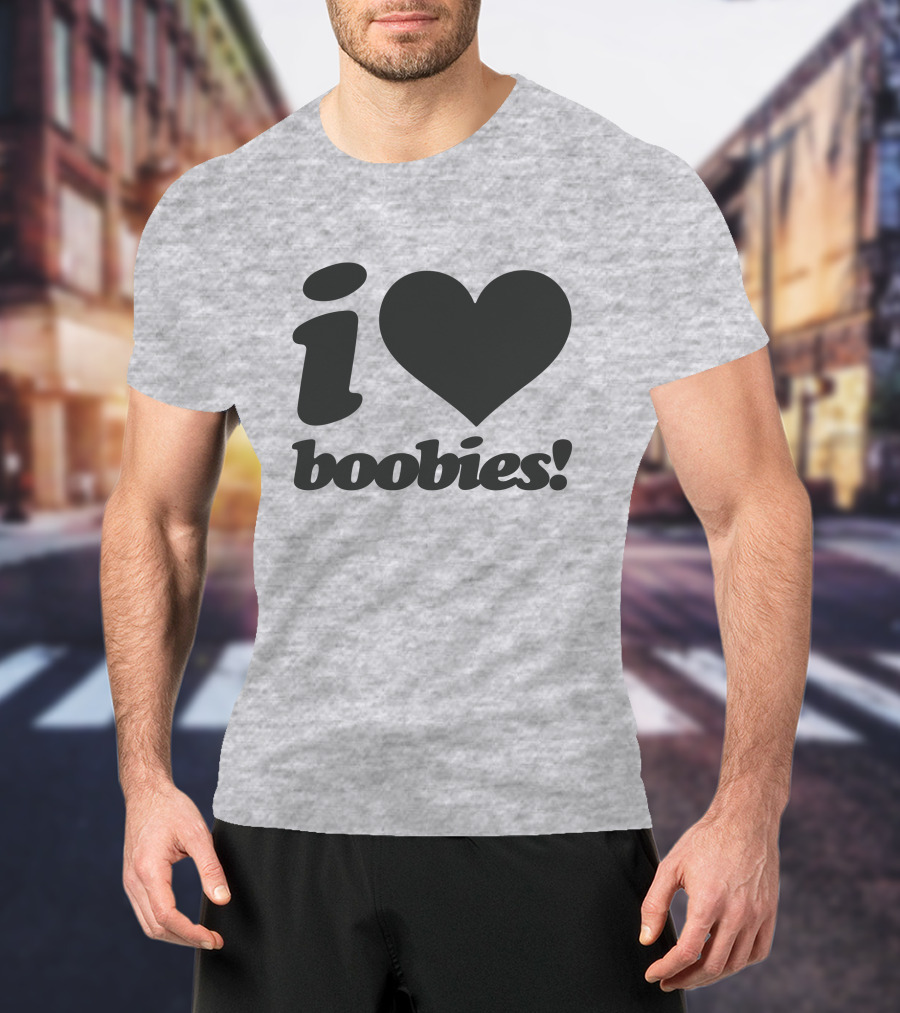 Rash I Love Boobies I Heart Boobies T-Shirt