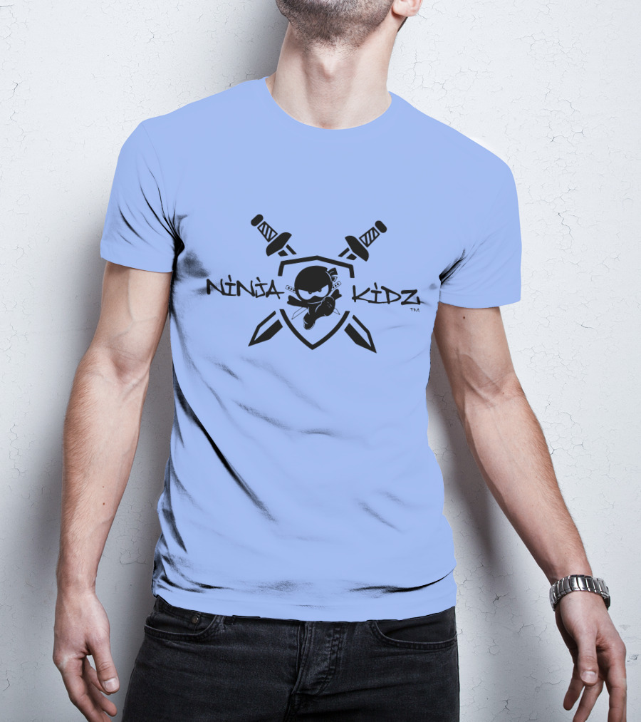 Ninja Kidz Shield With Swords And Ninja Character T-Shirt