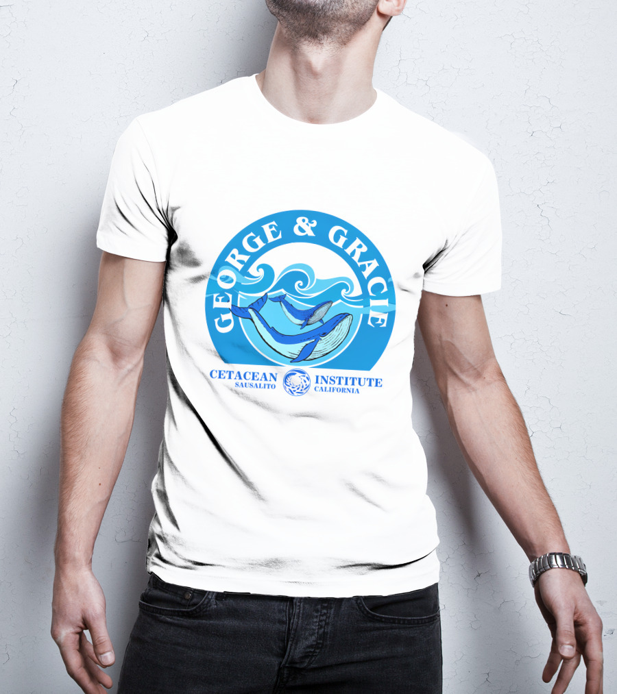 George And Gracie Cetacean Institute Sausalito California Wave T-Shirt