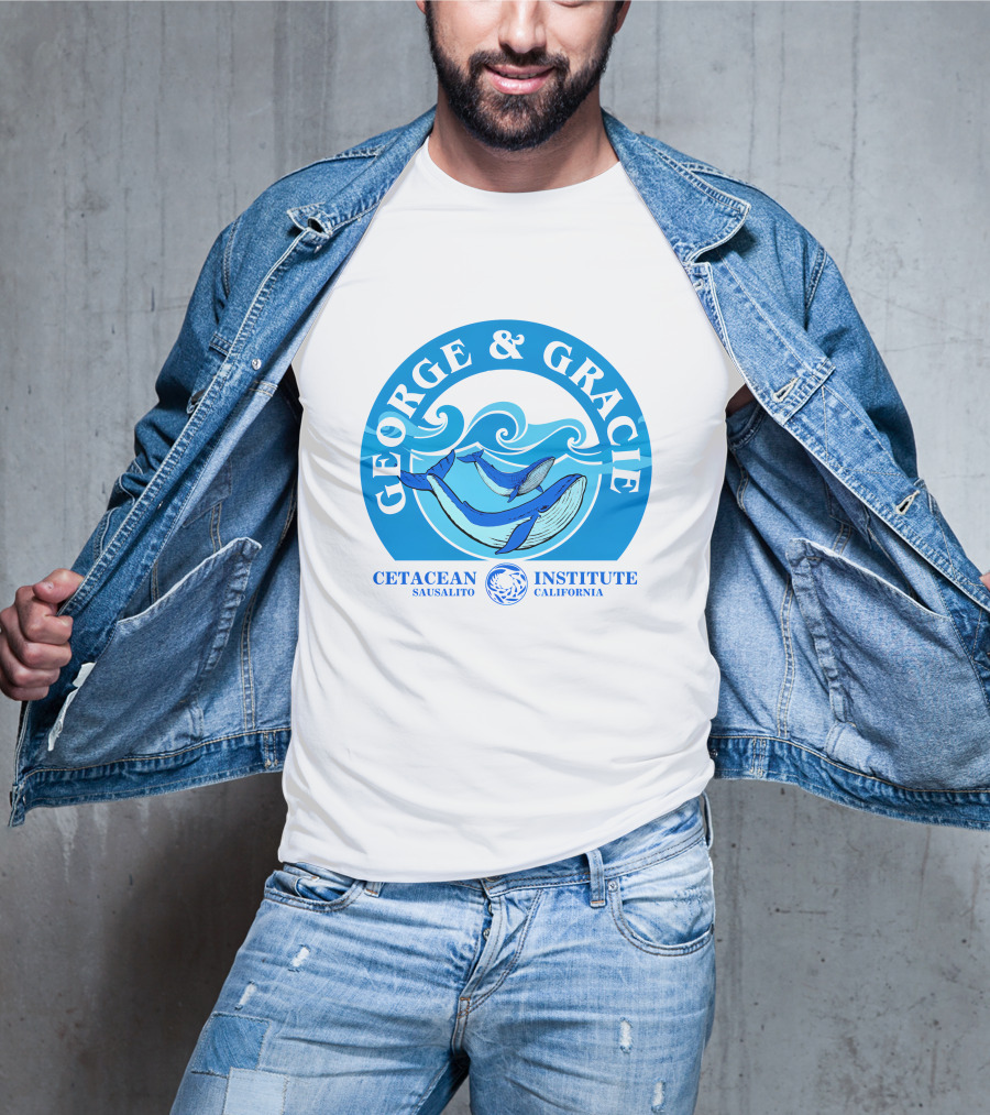 George And Gracie Cetacean Institute Sausalito California Wave T-Shirt