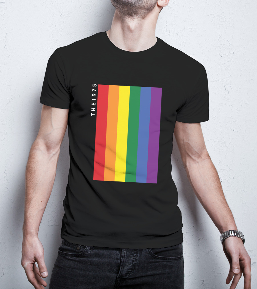 The 1975 Loving Someone Rainbow Vertical Stripes T-Shirt