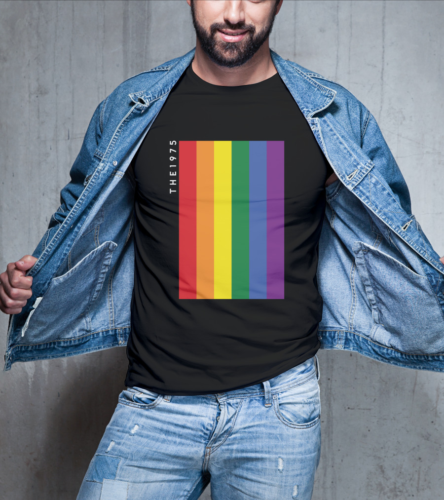 The 1975 Loving Someone Rainbow Vertical Stripes T-Shirt
