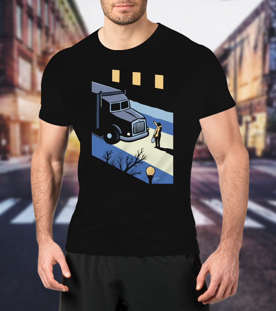 Marika Morris Stand Up Thumbs Down Colin White Truck Night Scene T-Shirt
