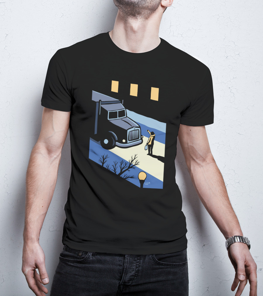 Marika Morris Stand Up Thumbs Down Colin White Truck Night Scene T-Shirt