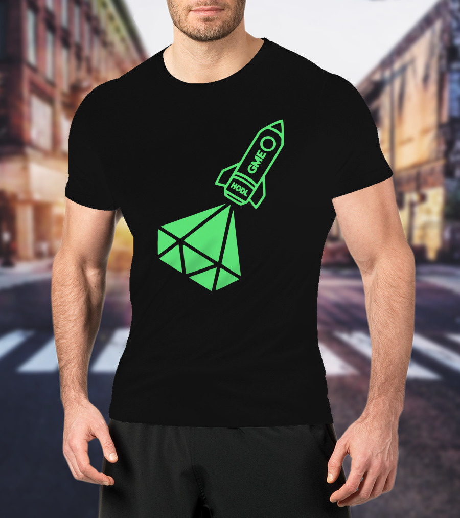 GME HODL Rocket To The Moon St. Patrick's Day Green T-Shirt