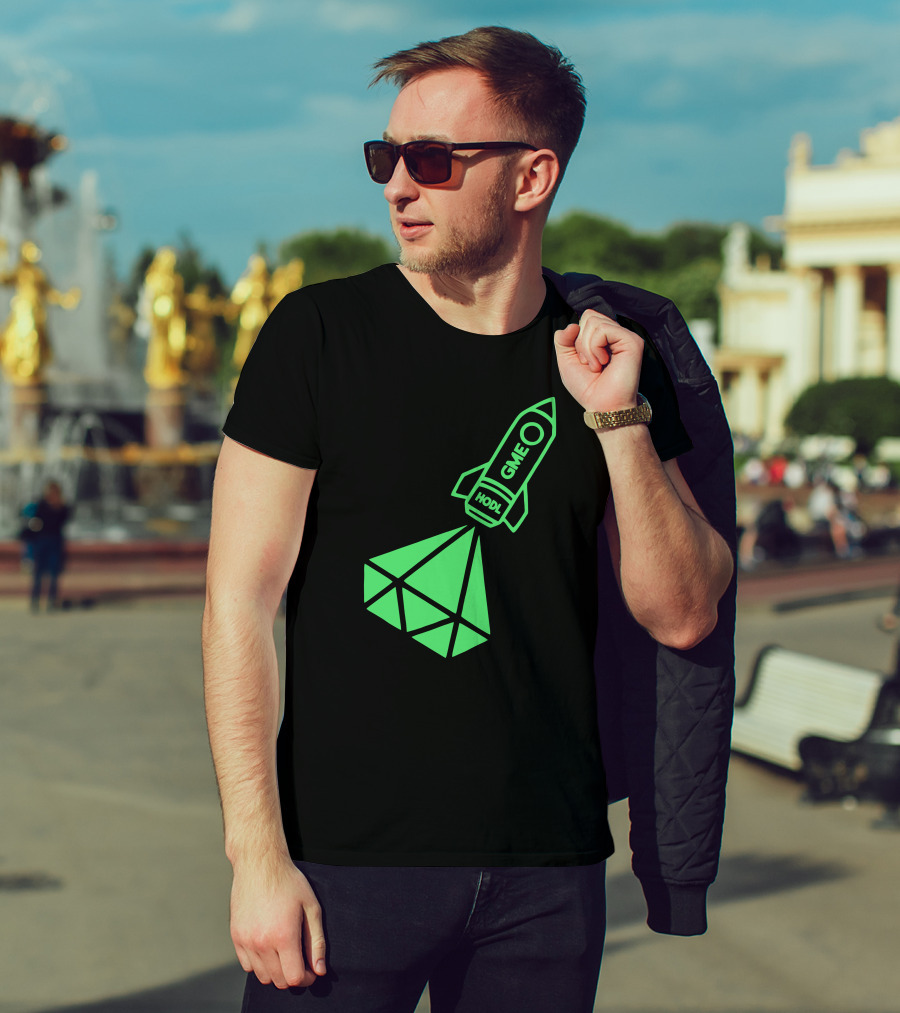 GME HODL Rocket To The Moon St. Patrick's Day Green T-Shirt