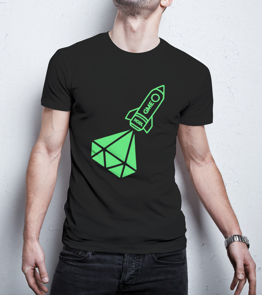 GME HODL Rocket To The Moon St. Patrick's Day Green T-Shirt