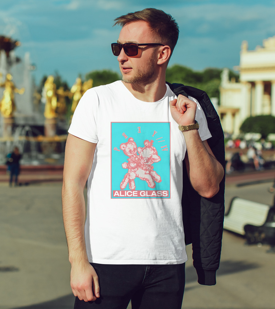 Alice Glass Prey IV Bundle Dark Medicine Merch Bear Lamb Graphic Turquoise Background T-Shirt