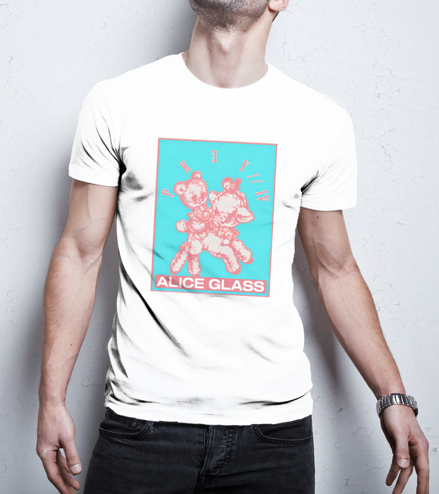 Alice Glass Prey IV Bundle Dark Medicine Merch Bear Lamb Graphic Turquoise Background T-Shirt
