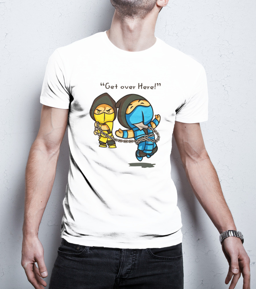 Mortal Kombat Scorpion Chibi Get Over Here The Krypt Classic Scene T-Shirt