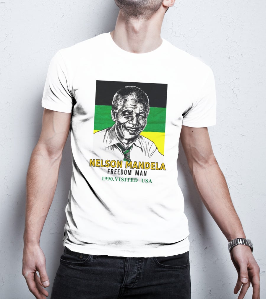 Jointcustodydc Nelson Mandela Freedom Man 1990 Visited USA T-Shirt