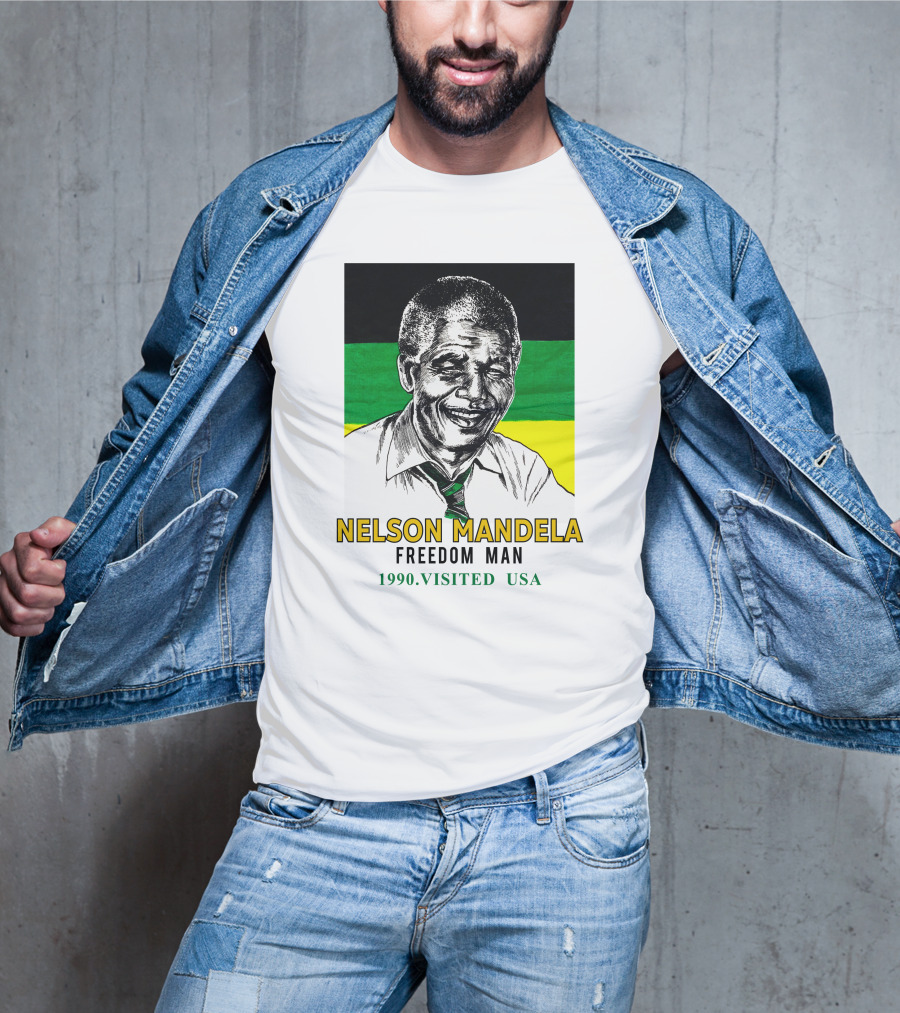 Jointcustodydc Nelson Mandela Freedom Man 1990 Visited USA T-Shirt