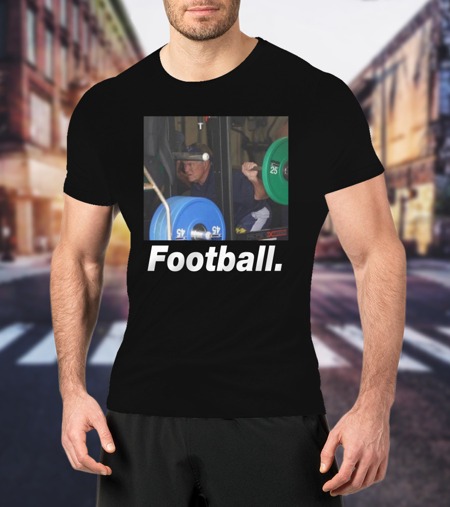 The Pat McAfee Show Football Boston Connor Gym Weightlifting Football T-Shirt