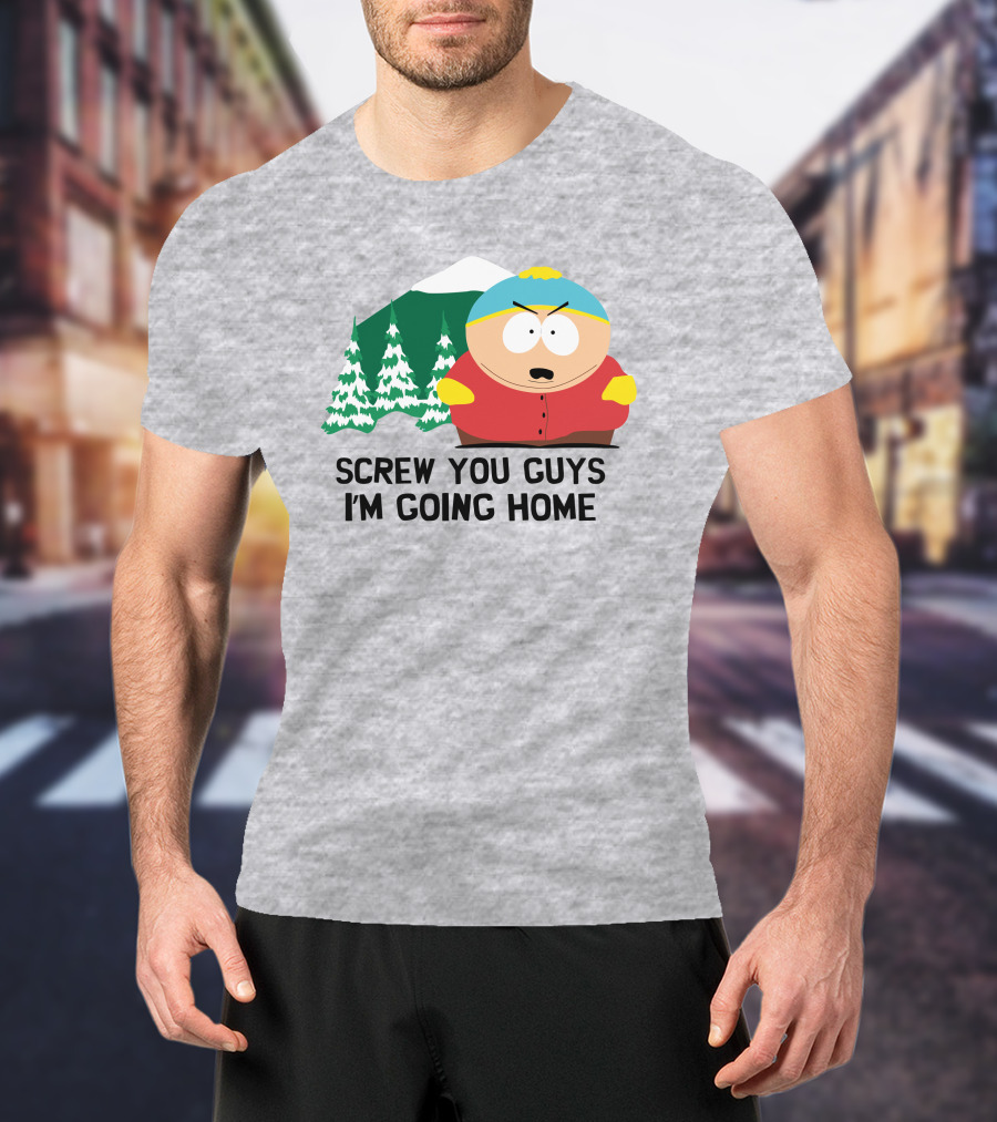 South Park Screw You Guys I'm Going Home Cartman Mountains Scene T-Shirt