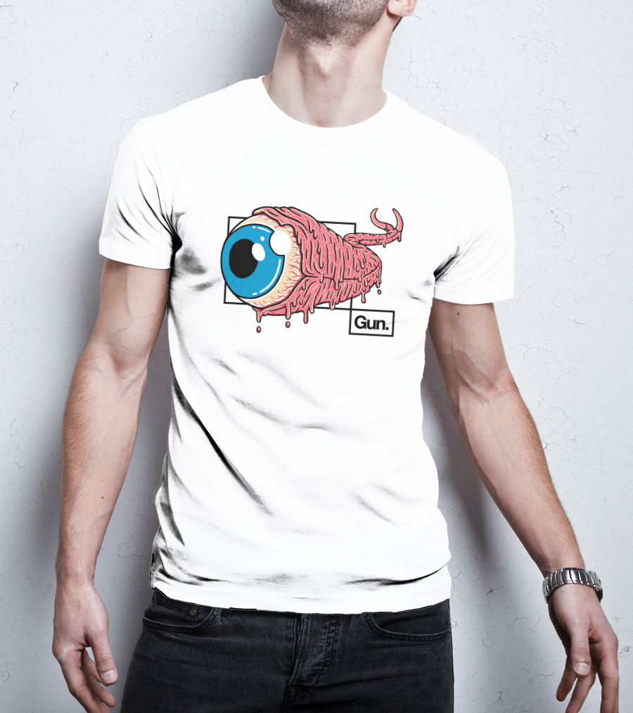 Guninteractive Shop Eye See You Creepy Eyeball Art By Gun T-Shirt