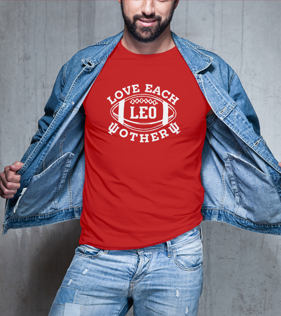 Homefield Apparel Love Each Other Leo Football T-Shirt