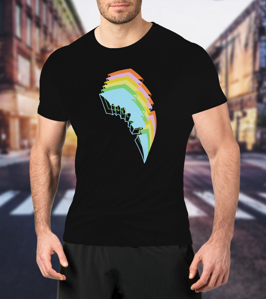 Jauz Merchandise Heybitethis Rainbow Lightning Bolt T-Shirt