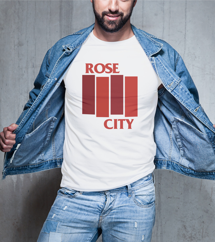 Rivetgear Shop Rose City Flag Rivet Gear Red Bar T-Shirt