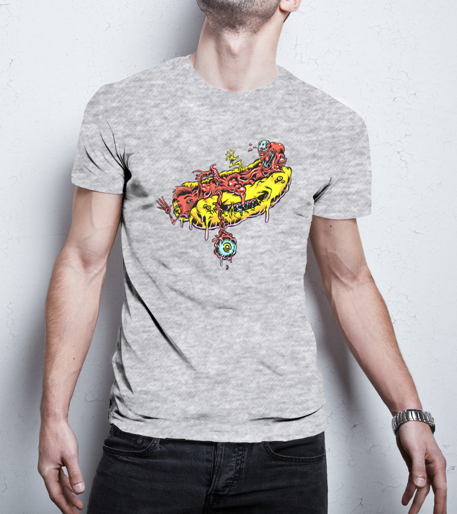 Drew Gooden Merch Hot Dog Surreal Monster Melt Dripping Eyeball T-Shirt