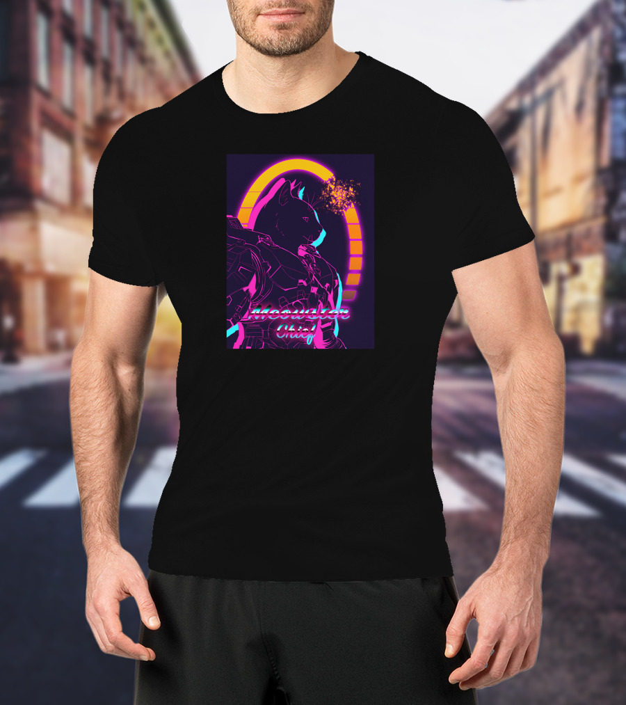 Xbox Meowster Chief Halo Cat Day Neon Gear T-Shirt