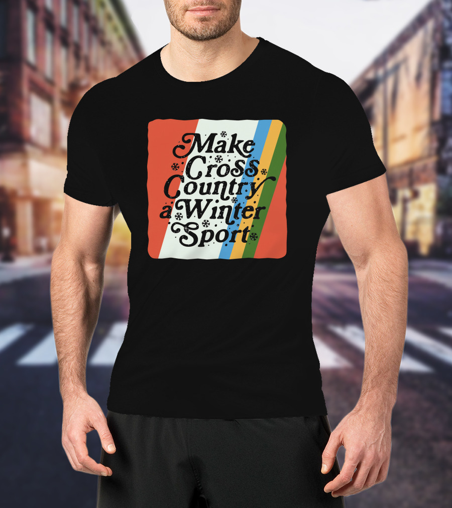 Kyle Merber Make Cross Country A Winter Sport Diadora Colorful Stripe T-Shirt