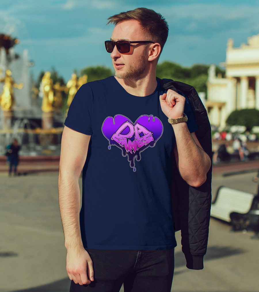 DAValentine Heart Drip Design DA Games Will Ryans Store T-Shirt