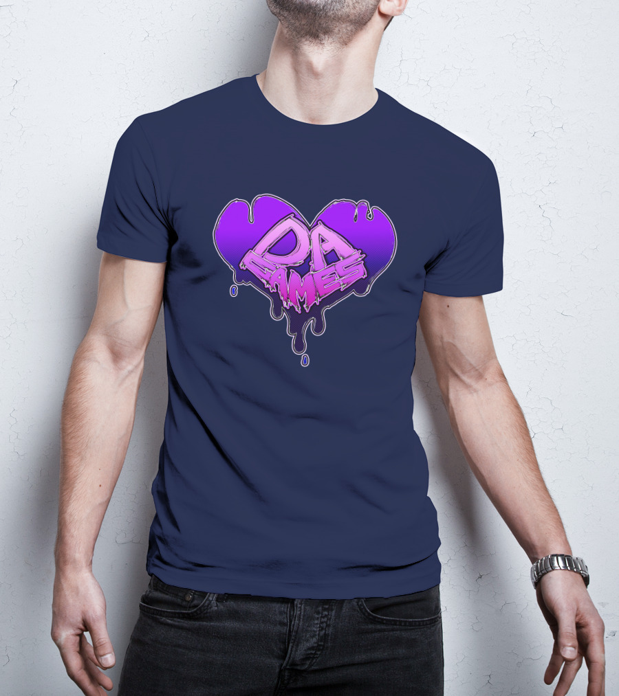 DAValentine Heart Drip Design DA Games Will Ryans Store T-Shirt