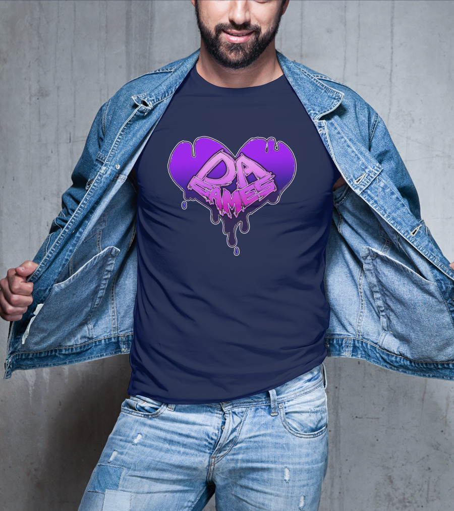 DAValentine Heart Drip Design DA Games Will Ryans Store T-Shirt