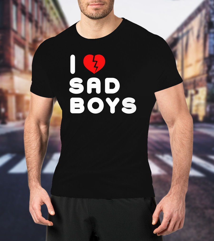 I Heart Sad Boys Broken Heart T-Shirt