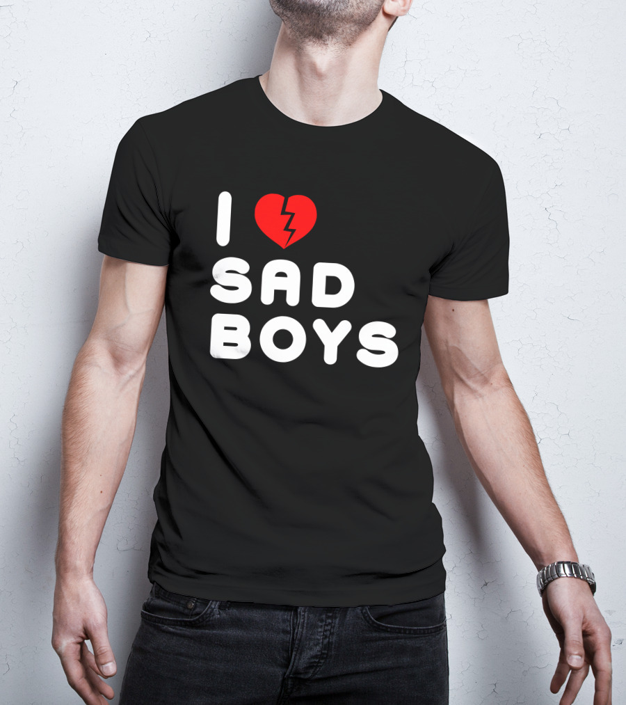 I Heart Sad Boys Broken Heart T-Shirt