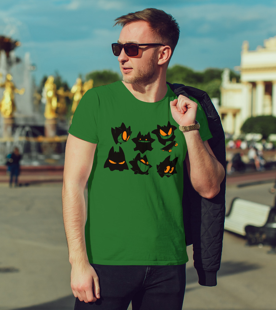 More Gengars 3Buddy And SNC Ghostly Faces Duo Skateboarding Collection T-Shirt