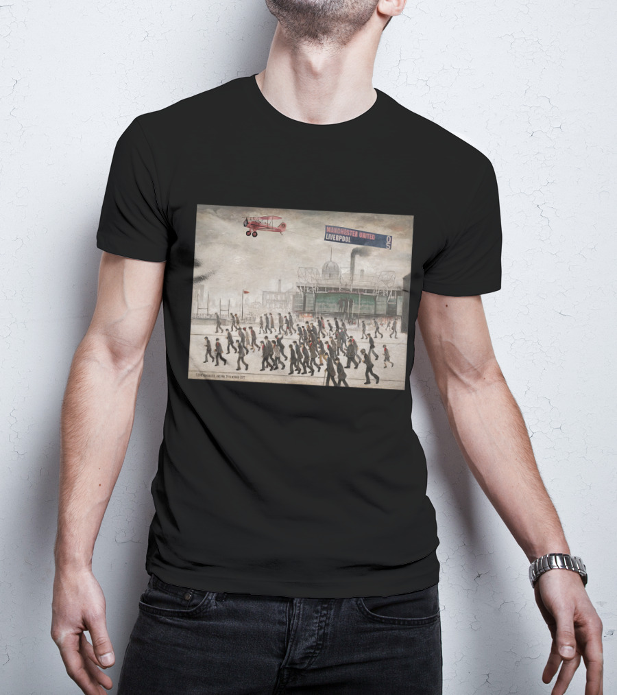Proper Tees Merch Store Manchester United Liverpool Football Art Crowd Scene T-Shirt