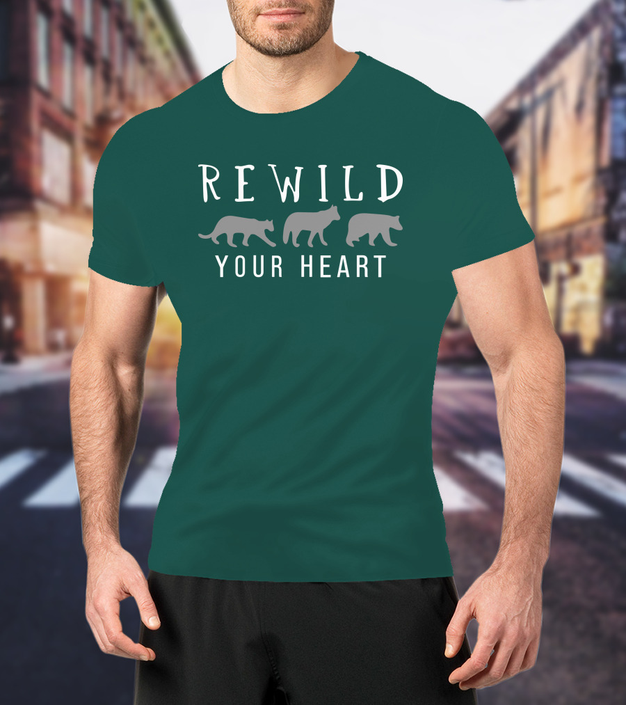 Wolf Conservation Center Store Nywolf Shop Rewild Your Heart Katie Hinde Wolves T-Shirt