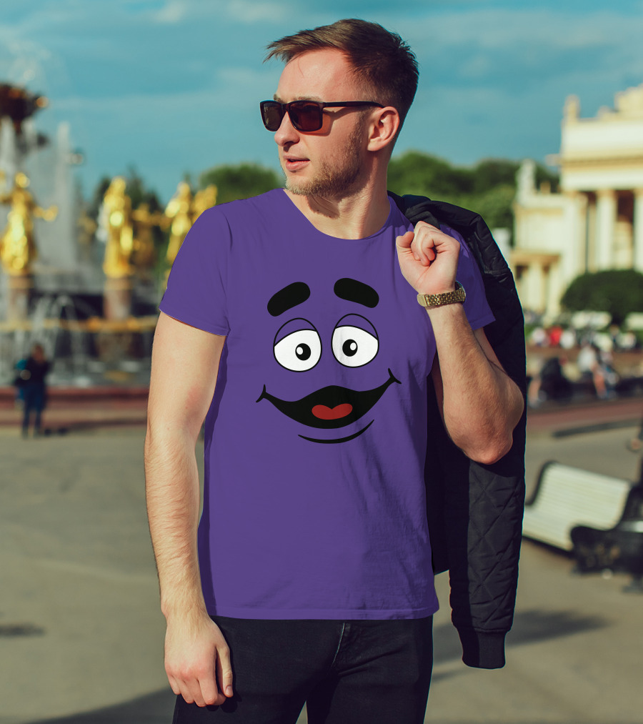 Grimace Smile Face McDonald's Character T-Shirt