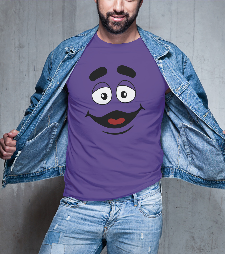 Grimace Smile Face McDonald's Character T-Shirt