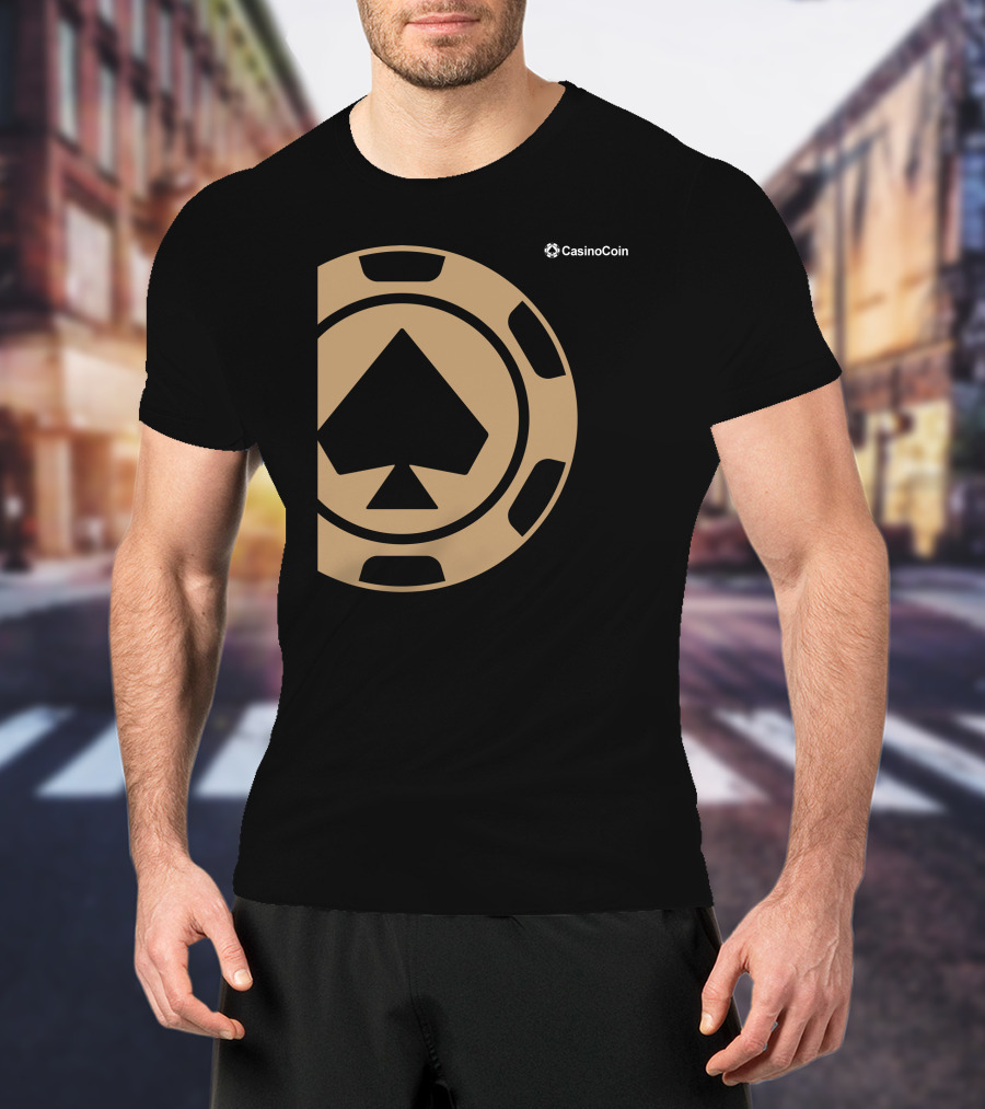 Casinocoin Gold Spade Chip T-Shirt